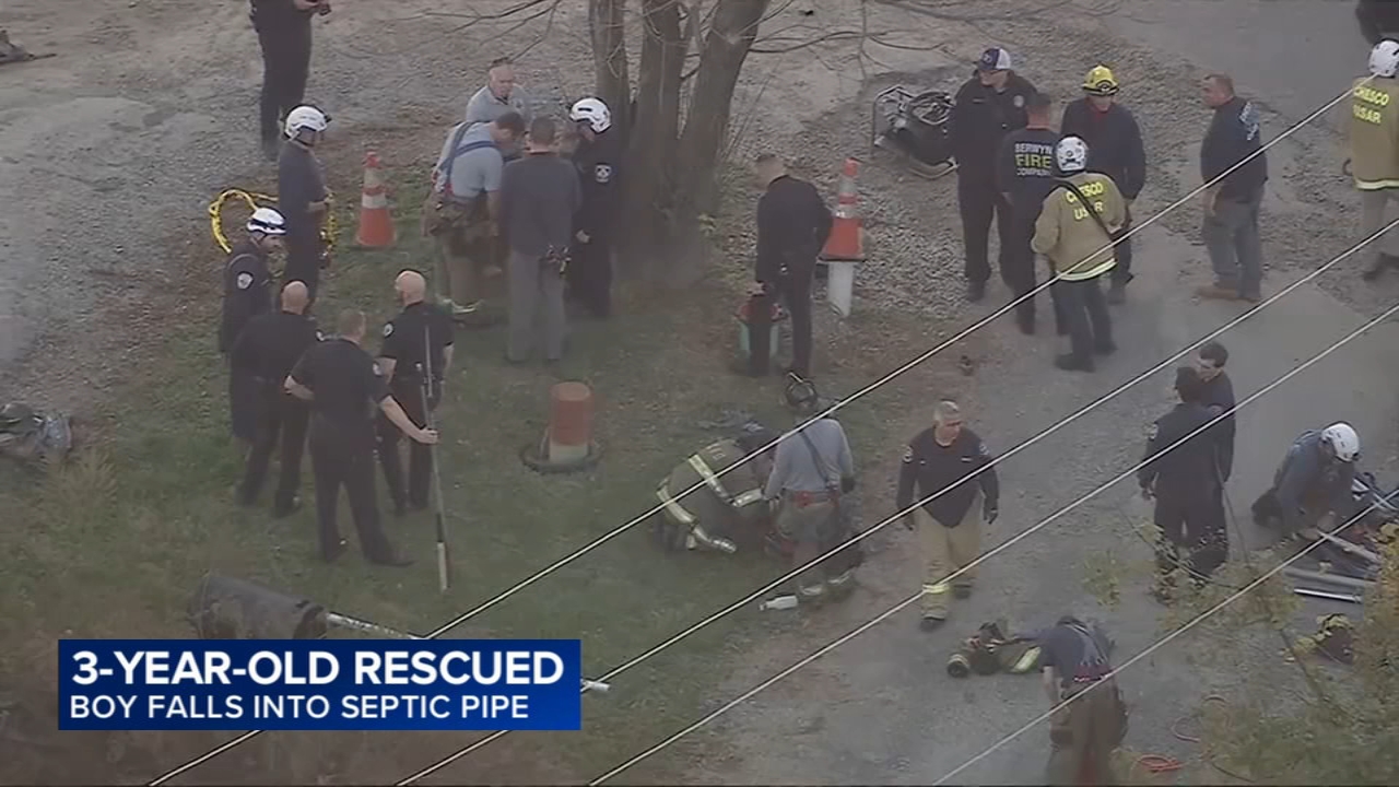 Young boy rescued after falling into septic pipe in West Goshen Township, Pennsylvania 

       — Palatine Business news